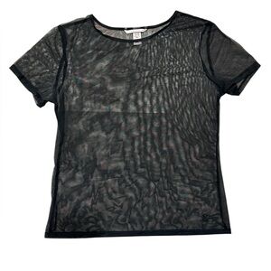 Victoria’s Secret Women’s Black Sheer Mesh Top